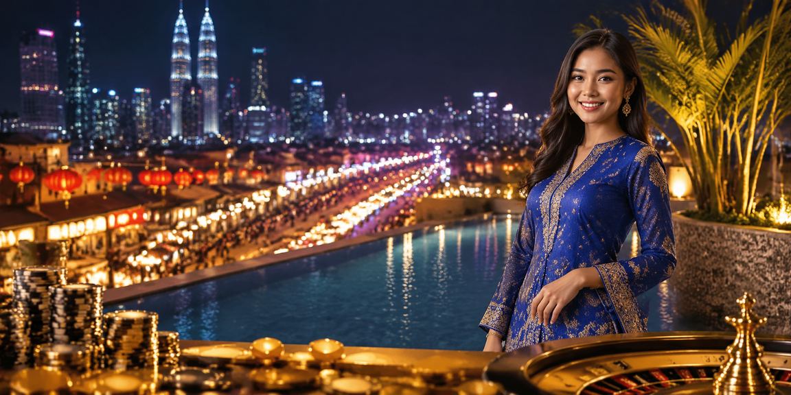 Wanita berbaju kurung menerima bonus cashback kasino di Kuala Lumpur